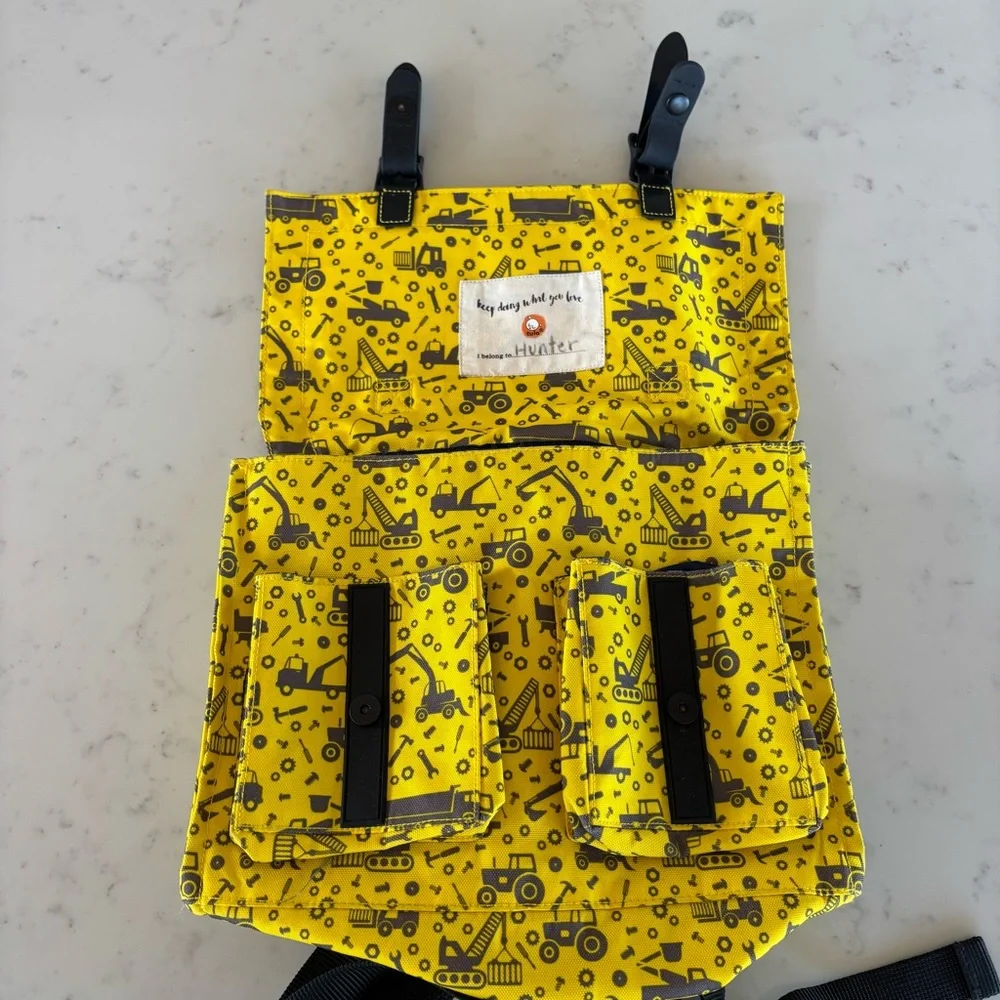 Tula Yellow Construction Themed Backpack‎